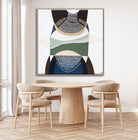 Outback by the Sea by Ani Ipradjian, abstract Australian landscape artwork blending golden outback tones with deep coastal blues, inspired by Australia’s land, sea, and cultural heritage, contemporary wall art.