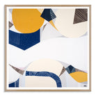 "Outback Australia Sunset print by Ani Ipradjian. Abstract Australian landscape art combining outback gold tones and ocean blues. Perfect for collectors of modern Australian prints and overseas art buyers."