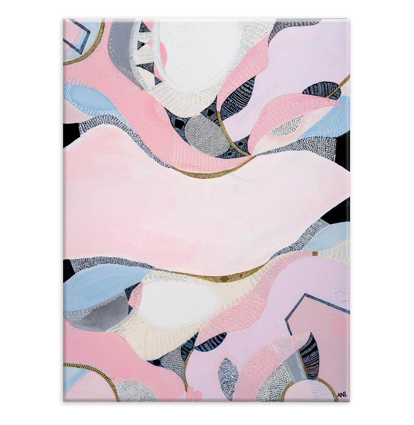 "Pink Lake Esperance print by Ani Ipradjian – abstract Australian landscape inspired by Western Australia’s salt lakes, spiritual art for energy-filled interiors"
