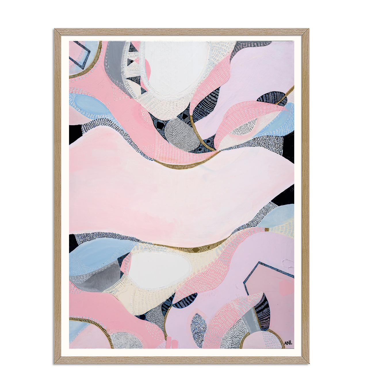 "Pink Lake Esperance print by Ani Ipradjian – abstract Australian landscape inspired by Western Australia’s salt lakes, spiritual art for energy-filled interiors"