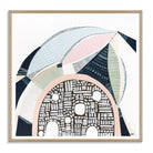 Pink Salt 2 by Ani Ipradjian, abstract Australian landscape painting inspired by the Pink Lake in Esperance Western Australia, showcasing vibrant pinks, teals, and textured layers, ideal for art collectors and modern interior design.