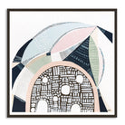 Pink Salt 2 by Ani Ipradjian, abstract Australian landscape painting inspired by the Pink Lake in Esperance Western Australia, showcasing vibrant pinks, teals, and textured layers, ideal for art collectors and modern interior design.