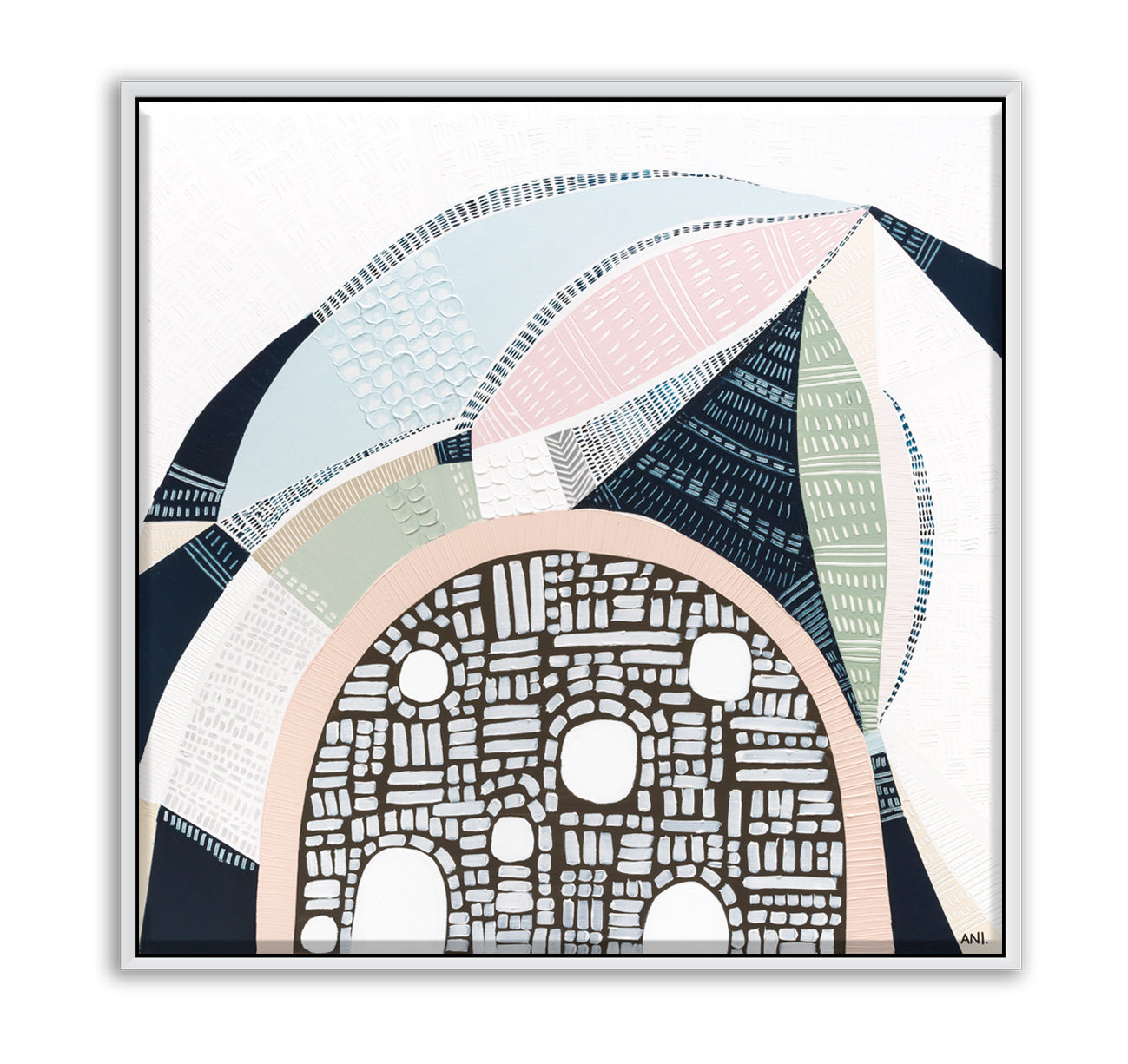 Pink Salt 2 by Ani Ipradjian, abstract Australian landscape painting inspired by the Pink Lake in Esperance Western Australia, showcasing vibrant pinks, teals, and textured layers, ideal for art collectors and modern interior design.