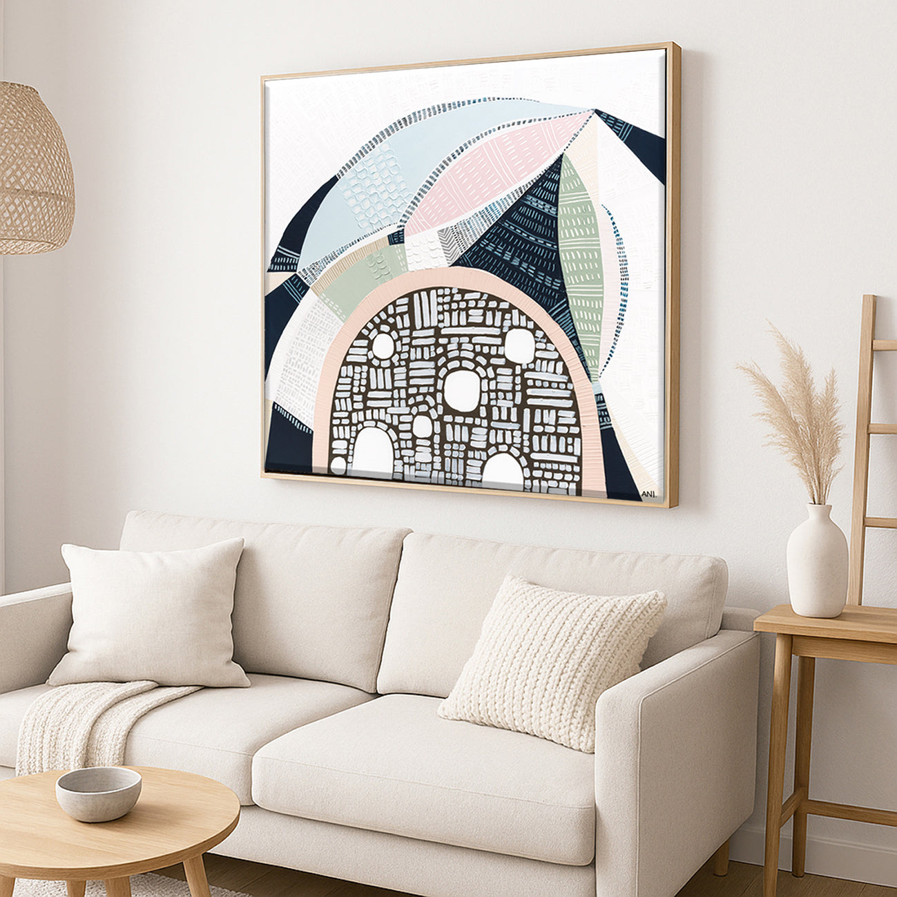 Pink Salt 2 by Ani Ipradjian, abstract Australian landscape painting inspired by the Pink Lake in Esperance Western Australia, showcasing vibrant pinks, teals, and textured layers, ideal for art collectors and modern interior design.