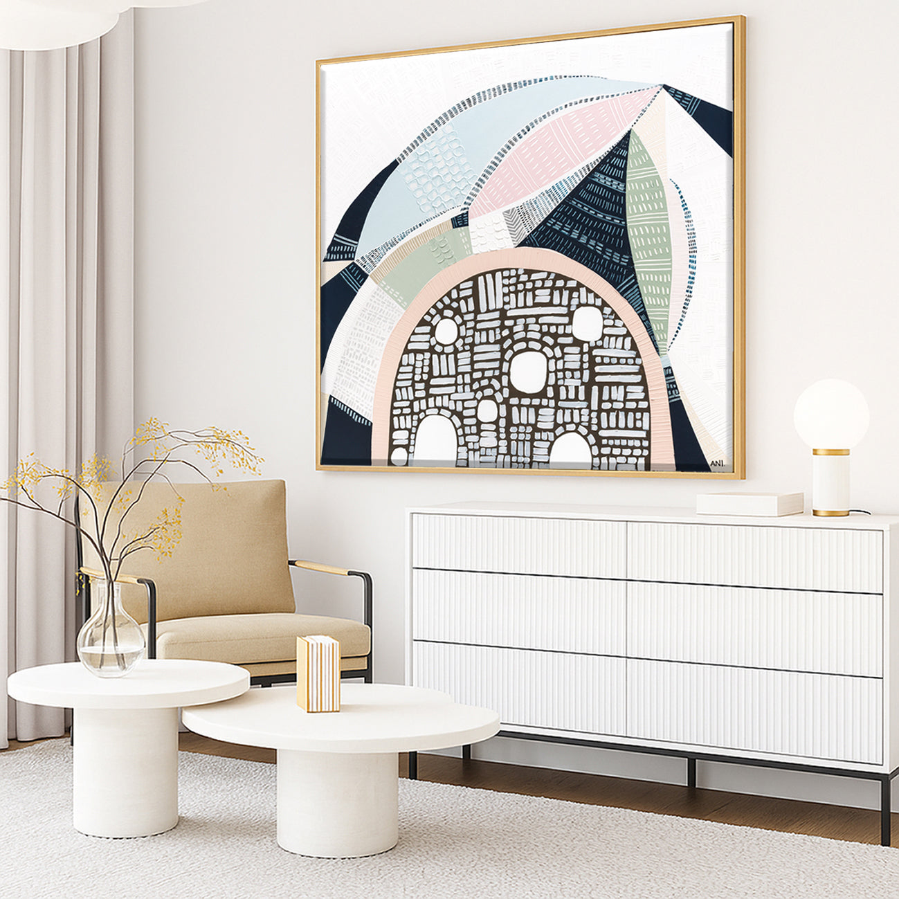 Pink Salt 2 by Ani Ipradjian, abstract Australian landscape painting inspired by the Pink Lake in Esperance Western Australia, showcasing vibrant pinks, teals, and textured layers, ideal for art collectors and modern interior design.