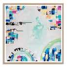 Port Melbourne Spirit print by Ani Ipradjian – abstract Australian coastal artwork inspired by Melbourne’s city-meets-sea landscape, featuring bold colours and beach motifs.