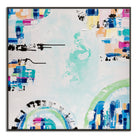 Port Melbourne Spirit print by Ani Ipradjian – abstract Australian coastal artwork inspired by Melbourne’s city-meets-sea landscape, featuring bold colours and beach motifs.
