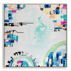 Port Melbourne Spirit print by Ani Ipradjian – abstract Australian coastal artwork inspired by Melbourne’s city-meets-sea landscape, featuring bold colours and beach motifs.