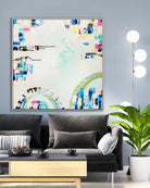 Port Melbourne Spirit print by Ani Ipradjian – abstract Australian coastal artwork inspired by Melbourne’s city-meets-sea landscape, featuring bold colours and beach motifs.