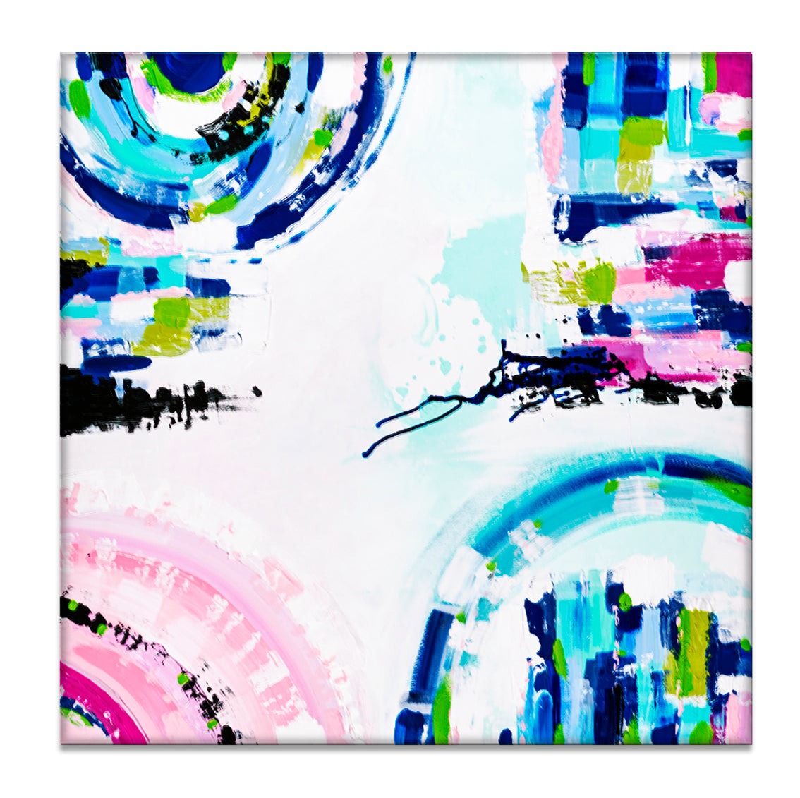 Port Melbourne Spirit print by Ani Ipradjian – abstract Australian coastal artwork inspired by Melbourne’s city-meets-sea landscape, featuring bold colours and beach motifs.