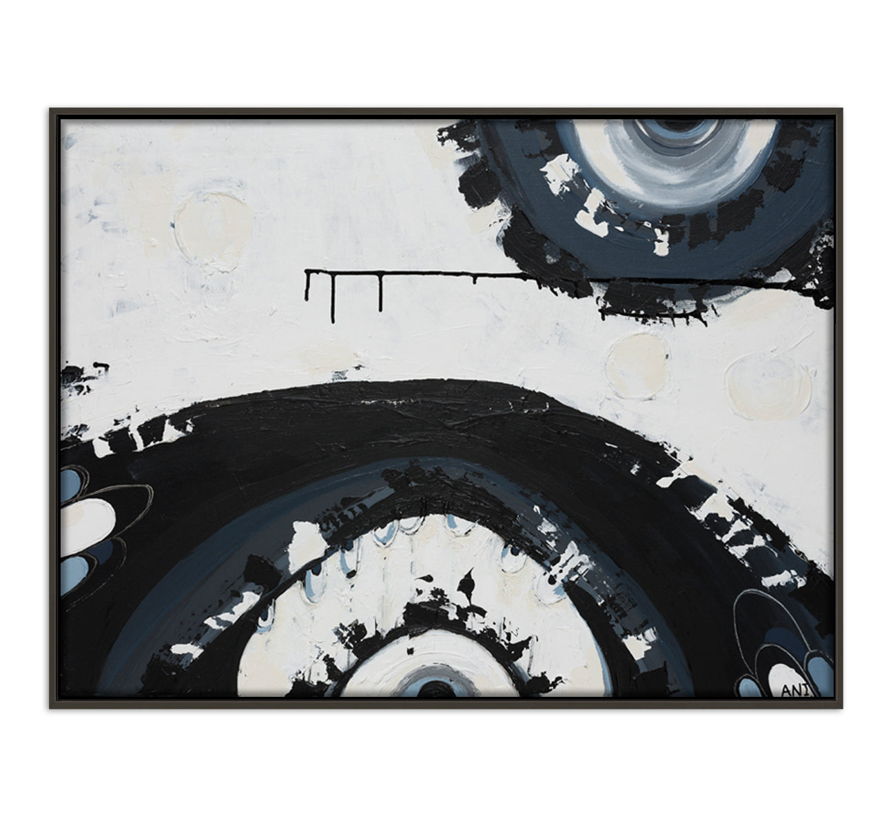 Sydney Harbour Bridge print by Ani Ipradjian – abstract representation of the iconic steel bridge in Sydney, featuring textured arches and industrial design elements.