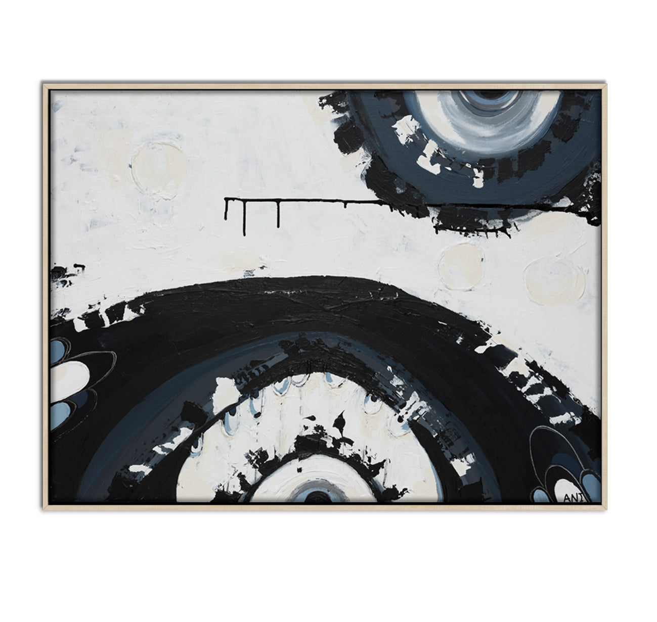 Sydney Harbour Bridge print by Ani Ipradjian – abstract representation of the iconic steel bridge in Sydney, featuring textured arches and industrial design elements.