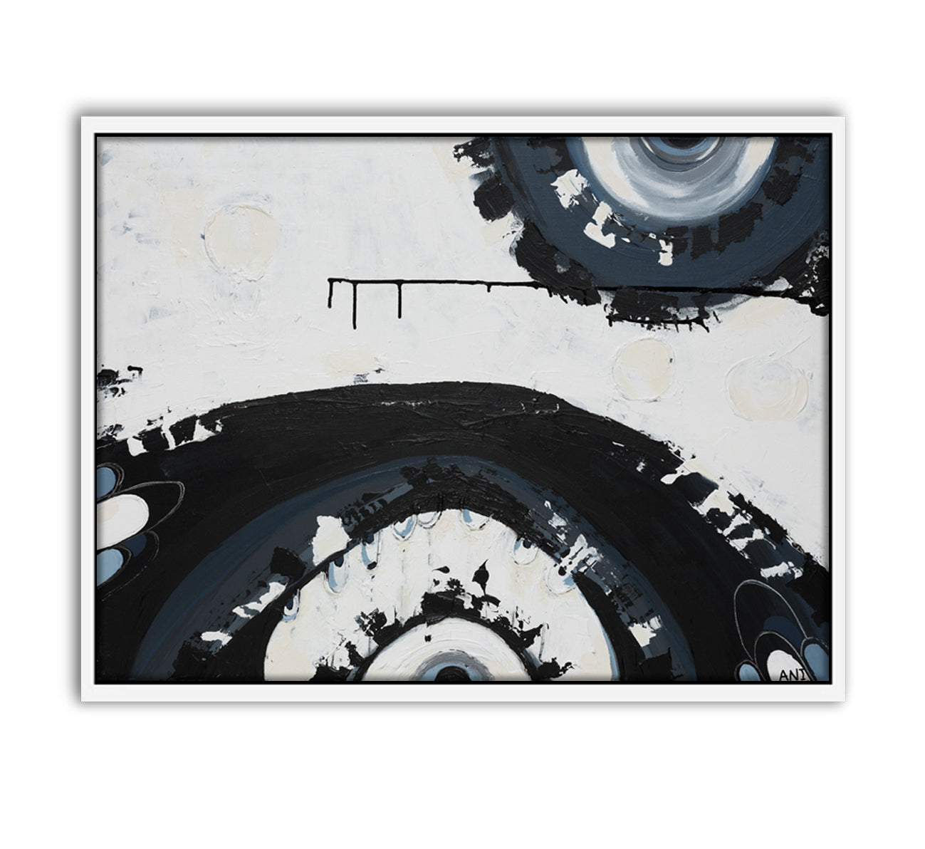 Sydney Harbour Bridge print by Ani Ipradjian – abstract representation of the iconic steel bridge in Sydney, featuring textured arches and industrial design elements.