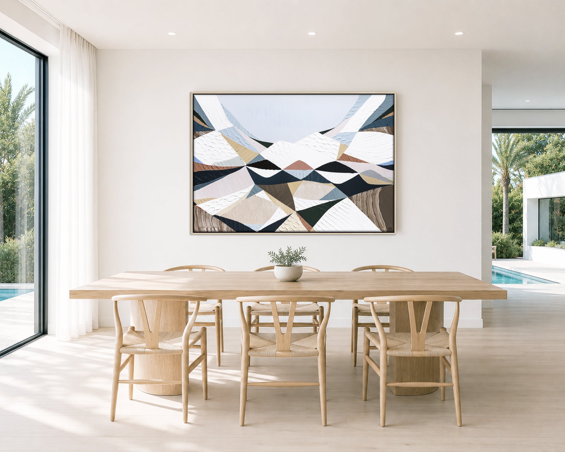 The Great Divide by Ani Ipradjian, Melbourne-based Australian artist, contemporary Australian abstract mountain landscape artwork inspired by the Great Dividing Range. Original textured acrylic and mixed media painting and fine art print featuring earthy browns, sage greens, and layered natural textures that celebrate Australia's iconic mountain ranges and native bushland. Luxury Australian wall art for modern, contemporary, coastal, and designer interiors, perfect for living rooms, dining rooms, offices, h