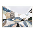 Three Sisters original abstract landscape painting by Australian artist Ani Ipradjian, inspired by the iconic Blue Mountains in Katoomba, New South Wales. Contemporary Australian wall art featuring rich textures, earthy tones, sandstone formations, and expressive colour, celebrating one of Australia's most famous natural landmarks for art collectors and modern interiors.