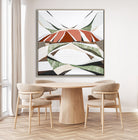 Uluru Dreams painting by Australian artist Ani Ipradjian, inspired by Uluru in Central Australia. Abstract landscape artwork featuring rich red, gold, and sandstone tones with textured layers, evoking the beauty of rain over Uluru. Perfect for collectors and interior decorators seeking authentic Australian outback art, available worldwide.