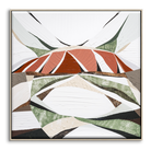 Uluru Dreams painting by Australian artist Ani Ipradjian, inspired by Uluru in Central Australia. Abstract landscape artwork featuring rich red, gold, and sandstone tones with textured layers, evoking the beauty of rain over Uluru. Perfect for collectors and interior decorators seeking authentic Australian outback art, available worldwide.