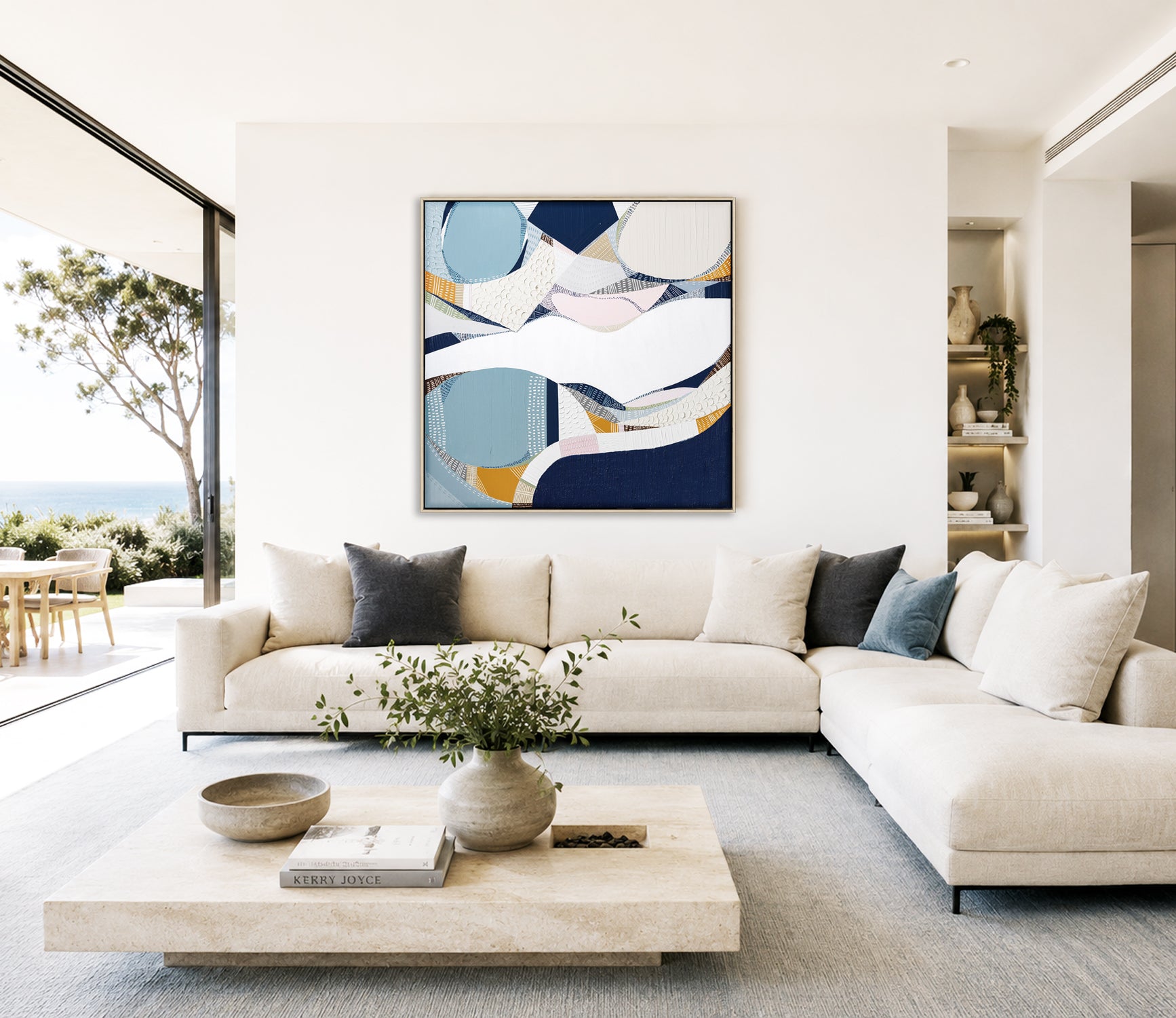 "Yarra River" – Original abstract painting by Australian artist Ani Ipradjian, inspired by Melbourne’s iconic river, blending urban energy with natural beauty in layered textures and reflective tones.