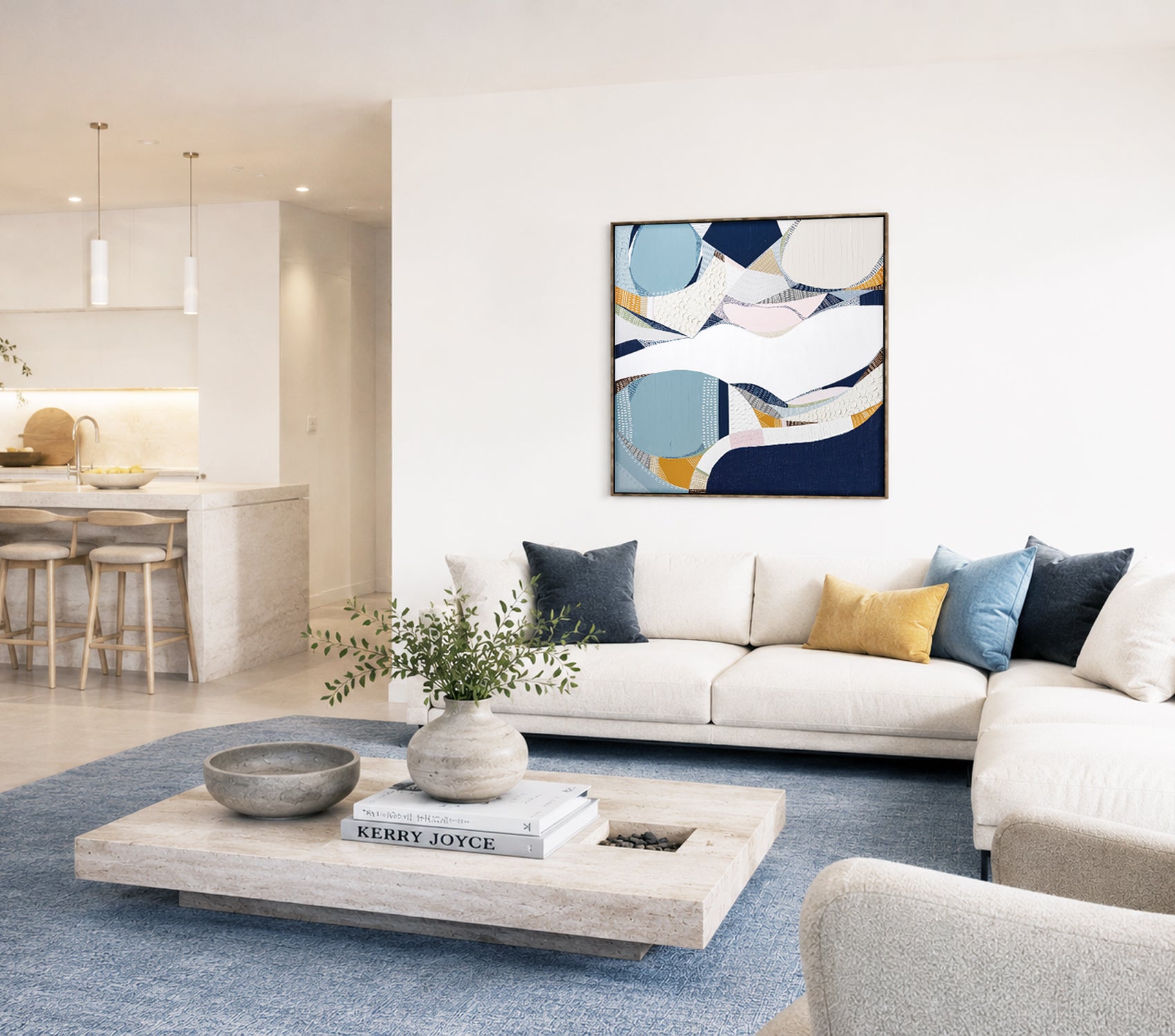 "Yarra River" – Original abstract painting by Australian artist Ani Ipradjian, inspired by Melbourne’s iconic river, blending urban energy with natural beauty in layered textures and reflective tones.