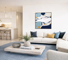 "Yarra River" – Original abstract painting by Australian artist Ani Ipradjian, inspired by Melbourne’s iconic river, blending urban energy with natural beauty in layered textures and reflective tones.