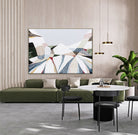 Australian Alps abstract mountain landscape painting by Melbourne artist Ani Ipradjian, inspired by Mount Kosciuszko and alpine ski regions like Mt Buller, Mt Hotham and Falls Creek, featuring textured layers, earthy tones and winter hues, contemporary Australian art for collectors and interiors worldwide