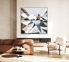 Great Dividing Plateau 14 Australian abstract mountain landscape painting and art print by Melbourne-based, Australian-based artist Ani Ipradjian, inspired by the Great Dividing Range, featuring earthy browns, sage greens, rich textures and native Australian bushland.