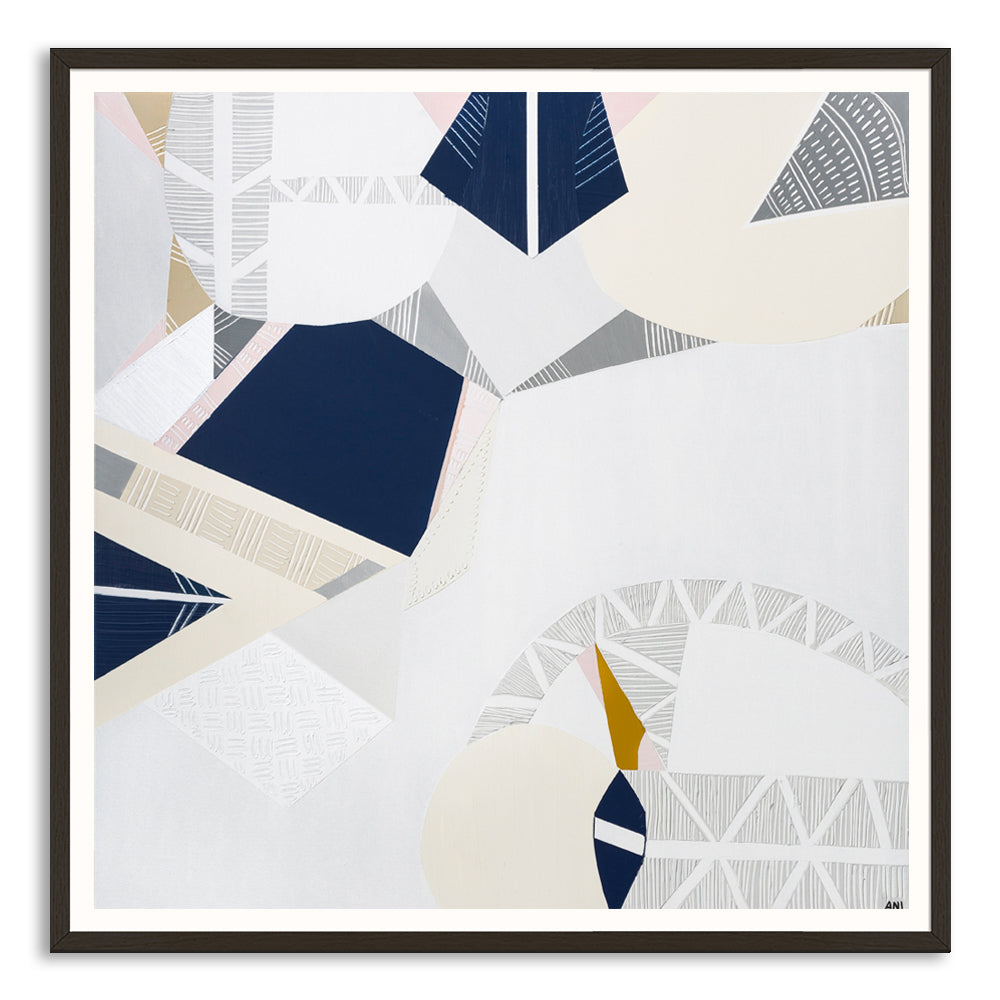 "Melbourne Star" print by Australian artist Ani Ipradjian – abstract night cityscape inspired by Melbourne’s famous Ferris wheel, featuring glowing lights and skyline energy, perfect for modern interiors worldwide.