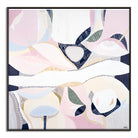 "Pink Lake Essence 1 print by Australian artist Ani Ipradjian – abstract art inspired by Pink Lake in Esperance, Western Australia. Features vivid pink and ocean blue tones. Ideal for coastal decor, landscape art collectors, and international art lovers."