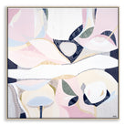 "Pink Lake Essence 1 print by Australian artist Ani Ipradjian – abstract art inspired by Pink Lake in Esperance, Western Australia. Features vivid pink and ocean blue tones. Ideal for coastal decor, landscape art collectors, and international art lovers."
