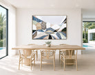 Three Sisters original abstract landscape painting by Australian artist Ani Ipradjian, inspired by the iconic Blue Mountains in Katoomba, New South Wales. Contemporary Australian wall art featuring rich textures, earthy tones, sandstone formations, and expressive colour, celebrating one of Australia's most famous natural landmarks for art collectors and modern interiors.