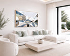 Three Sisters original abstract landscape painting by Australian artist Ani Ipradjian, inspired by the iconic Blue Mountains in Katoomba, New South Wales. Contemporary Australian wall art featuring rich textures, earthy tones, sandstone formations, and expressive colour, celebrating one of Australia's most famous natural landmarks for art collectors and modern interiors.