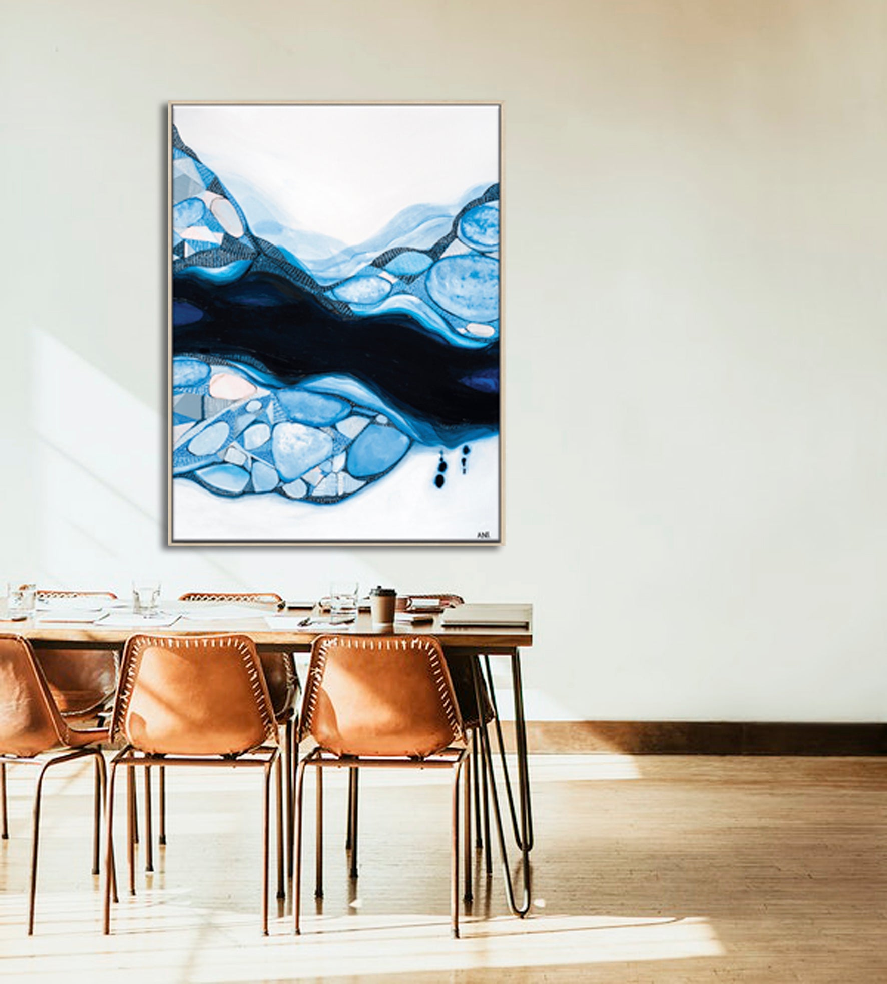 BONDI BLUE PRINT ARTIST LANE - Ani Ipradjian Art