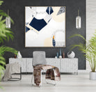 "Melbourne Star" – Original abstract painting by Australian artist Ani Ipradjian, inspired by the iconic Ferris wheel in Docklands, Melbourne, featuring glowing urban textures and forms.