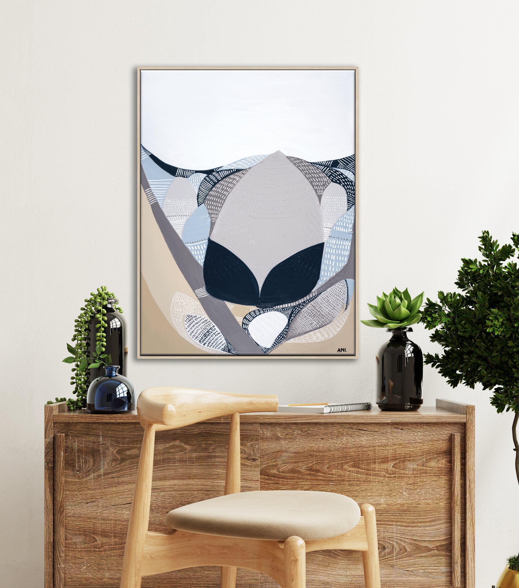 Protea in the Night SOLD - Ani Ipradjian Art