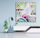 "St Kilda Sky" – Original abstract painting by Australian artist Ani Ipradjian, inspired by Melbourne’s beachside suburb of St Kilda, featuring pastel skies and vibrant coastal energy.