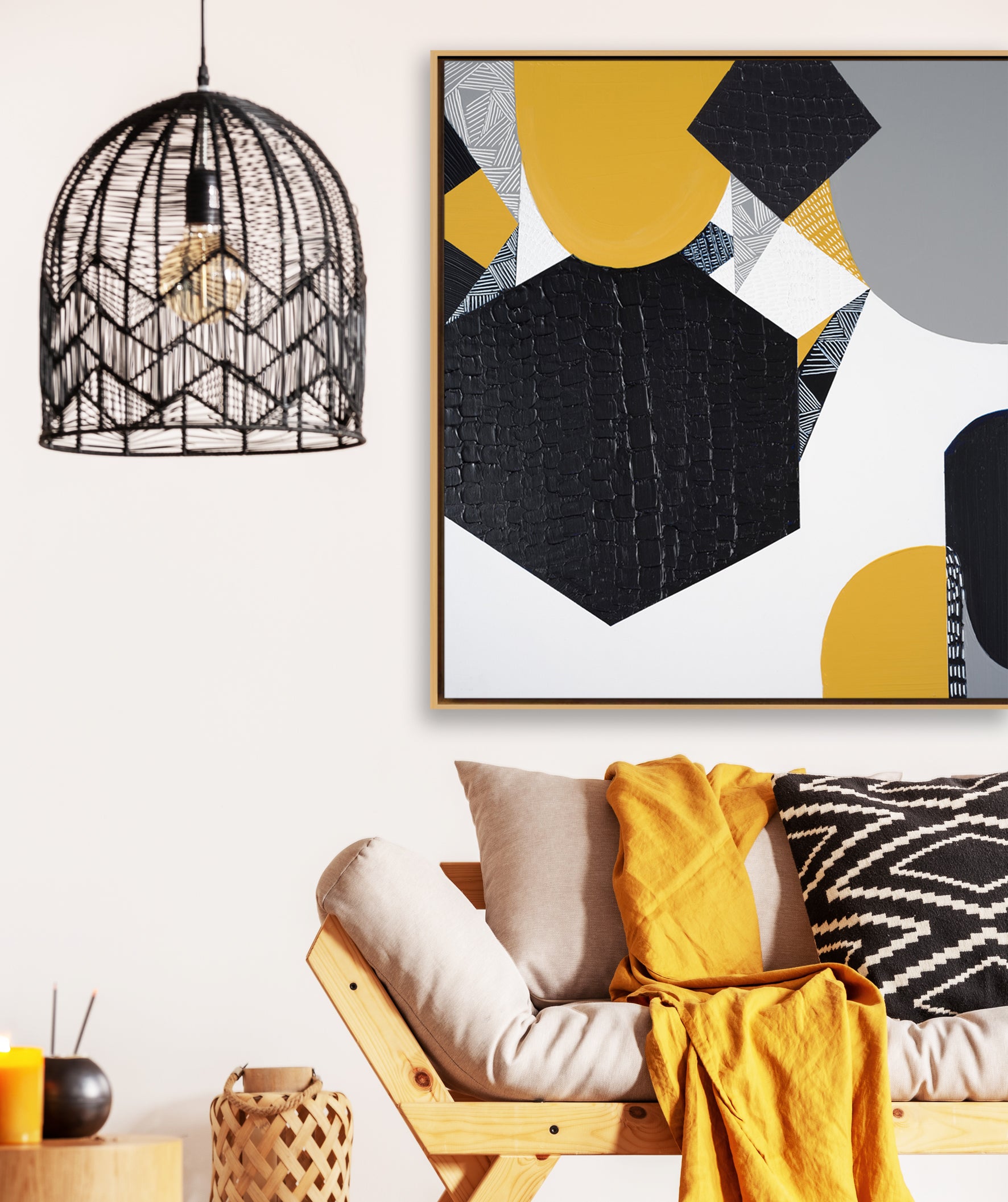 Sunburnt Country 1" – Original Australian landscape painting by Ani Ipradjian, featured on House Rules 2020, capturing the warmth of Australia's climate and sunlit landscapes in rich textured tones.